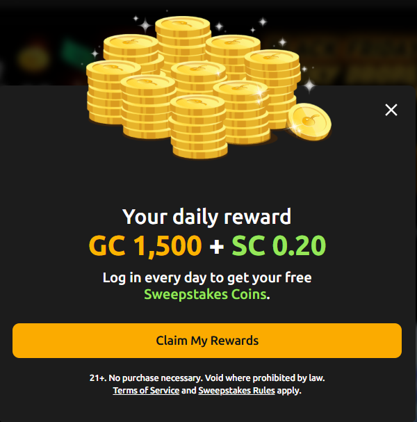 jackpota daily login bonus