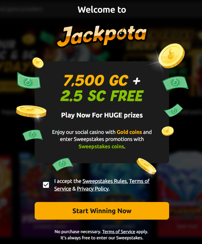 jackpota welcome bonus