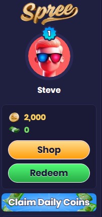 spree daily login bonus