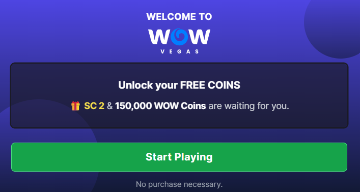 wow vegas welcome bonus