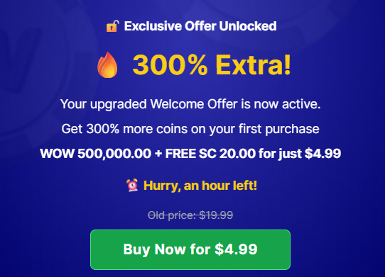 wow vegas welcome offer