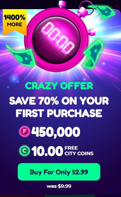 funzcity first purchase offer
