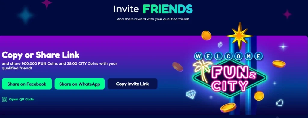 funzcity referral bonus