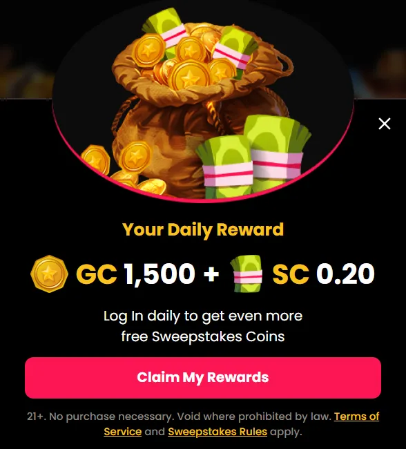 mega bonanza daily bonus