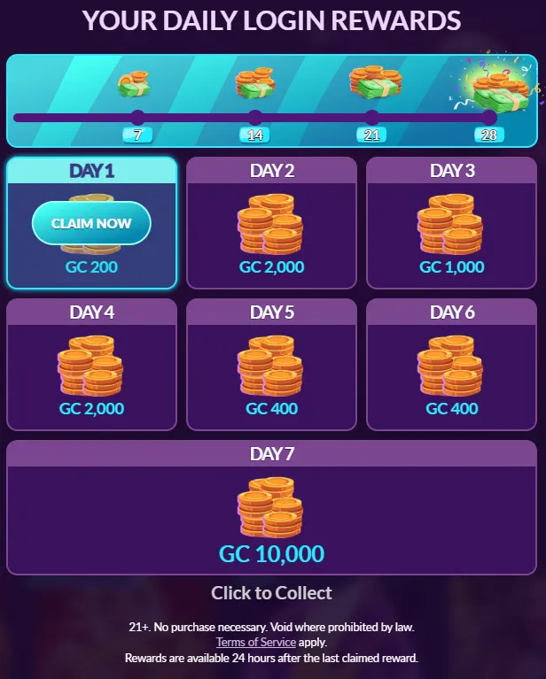 playfame daily rewards